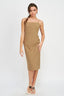 SPAGHETTI STRAP MIDI DRESS WITH SLIT - Premium  from Emory Park - Just $54.60! Shop now at Alexi and Gray