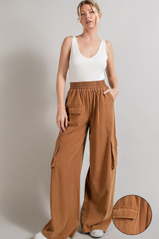 Mineral Washed Cargo Pants - Premium  from eesome - Just $43.78! Shop now at Alexi and Gray