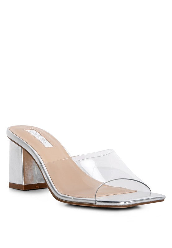 Sun Drop Clear Strap Block Heeled Sandals - Premium  from Rag Company - Just $40.98! Shop now at Alexi and Gray