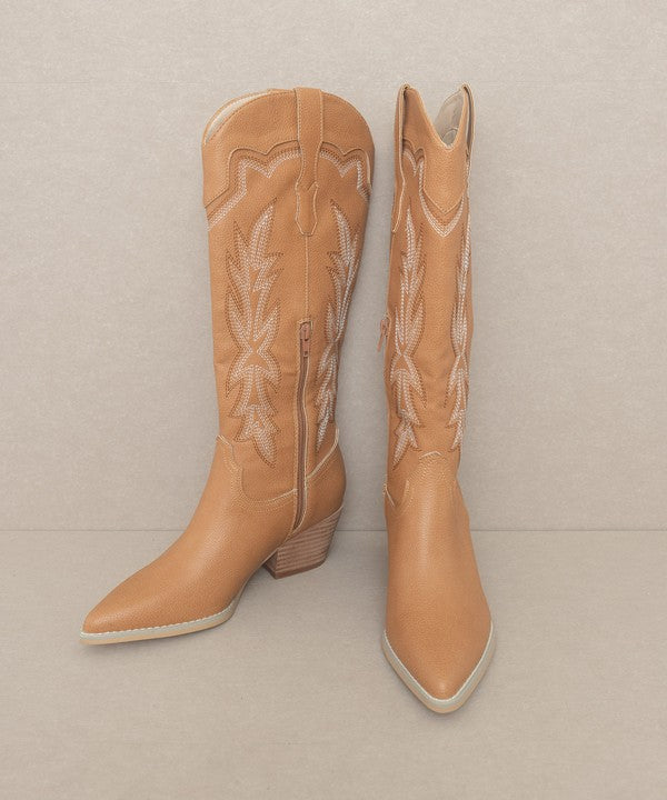 Oasis Society Ainsley - Embroidered Cowboy Boot - Premium  from KKE Originals - Just $74.80! Shop now at Alexi and Gray