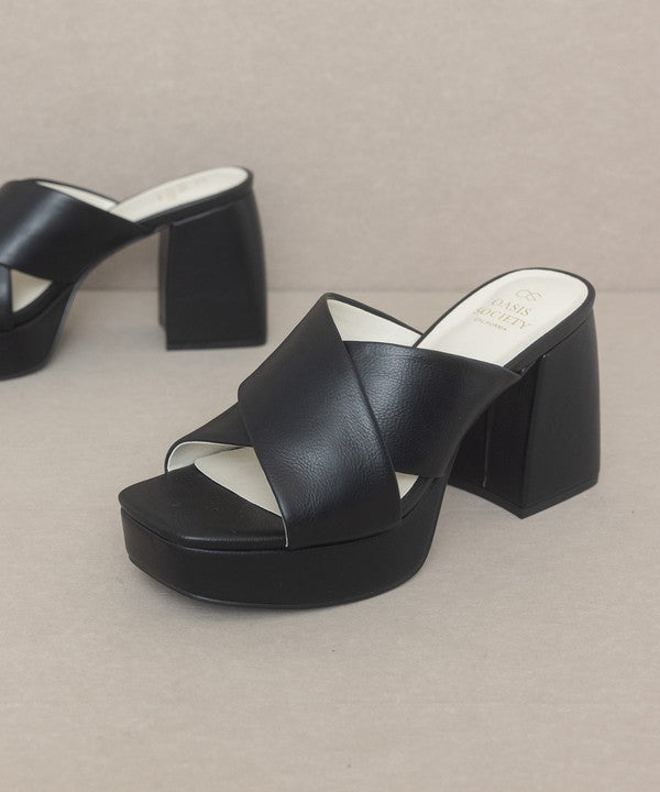 OASIS SOCIETY Carmen - Chunky Platform Mule Heel - Premium  from KKE Originals - Just $55.00! Shop now at Alexi and Gray