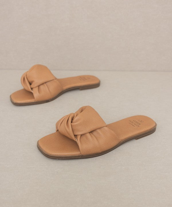 OASIS SOCIETY Zainab - Knotted Slide Sandal - Premium  from KKE Originals - Just $26.68! Shop now at Alexi and Gray