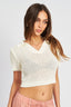 RIBBED KNIT COLLARED CROP TOP - Premium  from Emory Park - Just $37.70! Shop now at Alexi and Gray