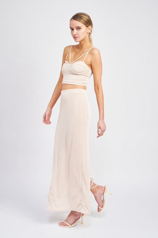 HIGH WAISTED MAXI SKIRT - Premium  from Emory Park - Just $37.70! Shop now at Alexi and Gray