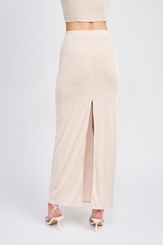 HIGH WAISTED MAXI SKIRT - Premium  from Emory Park - Just $37.70! Shop now at Alexi and Gray