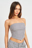 STRIPED BACK STRAP AND EYELET DETAIL TUBE TOP - Premium  from Emory Park - Just $44.20! Shop now at Alexi and Gray