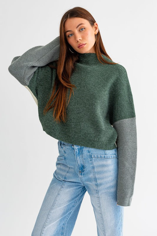 Color Block Oversized Sweater - Premium  from LE LIS - Just $47.88! Shop now at Alexi and Gray