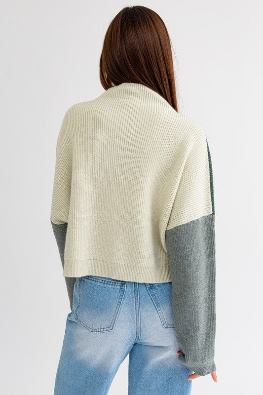 Color Block Oversized Sweater - Premium  from LE LIS - Just $47.88! Shop now at Alexi and Gray