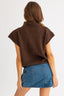 Turtle Neck Power Shoulder Sweater Vest - Premium  from LE LIS - Just $40.70! Shop now at Alexi and Gray