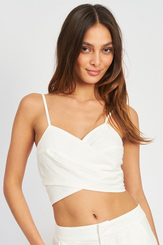WRAPPED TOP WTIH BACK BOW DETAIL - Premium  from Emory Park - Just $44.20! Shop now at Alexi and Gray