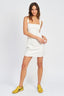 SQUARE NECK MINI DRESS WITH ELASTIC BACK DETAIL - Premium  from Emory Park - Just $45.50! Shop now at Alexi and Gray