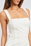 SQUARE NECK MINI DRESS WITH ELASTIC BACK DETAIL - Premium  from Emory Park - Just $45.50! Shop now at Alexi and Gray