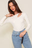 Cut Out Long Sleeve Sweater Top - Premium  from TIMING - Just $30.18! Shop now at Alexi and Gray