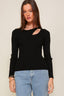 Cut Out Long Sleeve Sweater Top - Premium  from TIMING - Just $30.18! Shop now at Alexi and Gray