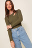 Cut Out Long Sleeve Sweater Top - Premium  from TIMING - Just $30.18! Shop now at Alexi and Gray