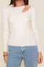 Cut Out Long Sleeve Sweater Top - Premium  from TIMING - Just $30.18! Shop now at Alexi and Gray