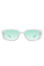 Rectangle Retro Flat Top Square Sunglasses