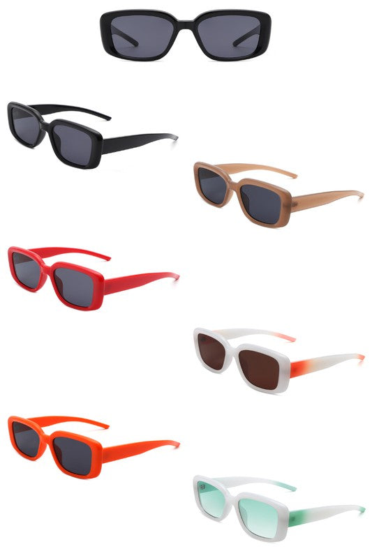 Rectangle Retro Flat Top Square Sunglasses - Premium  from Cramilo Eyewear - Just $29.10! Shop now at Alexi and Gray