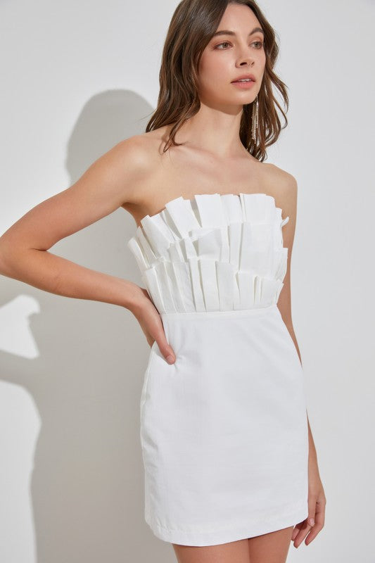 OFF SHOULDER RUFFLE DRESS - Premium  from Do + Be Collection - Just $58.30! Shop now at Alexi and Gray