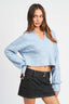 COLLARED CABLEKNIT BOXY SWEATER - Premium  from Emory Park - Just $57.20! Shop now at Alexi and Gray