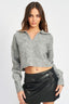 COLLARED CABLEKNIT BOXY SWEATER - Premium  from Emory Park - Just $57.20! Shop now at Alexi and Gray