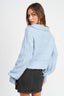 COLLARED CABLEKNIT BOXY SWEATER - Premium  from Emory Park - Just $57.20! Shop now at Alexi and Gray