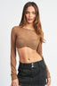 LONG SLEEVE MESH BRA TOP - Premium  from Emory Park - Just $41.60! Shop now at Alexi and Gray