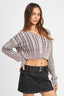 CONTRASTED CABLE KNIT SWEATER TOP - Premium  from Emory Park - Just $46.80! Shop now at Alexi and Gray