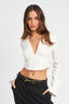 DEEP V NECK CROPPED TOP - Premium  from Emory Park - Just $40.30! Shop now at Alexi and Gray