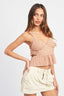 CROPPED SIDE CUT SPAGHETTI STRAP TOP - Premium  from Emory Park - Just $39.00! Shop now at Alexi and Gray