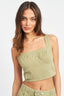 CROPPED CONTRAST CORSET TOP - Premium  from Emory Park - Just $44.20! Shop now at Alexi and Gray