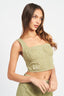 CROPPED CONTRAST CORSET TOP - Premium  from Emory Park - Just $44.20! Shop now at Alexi and Gray