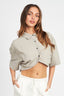 WIDE SLEEVE CROPPED SHIRT - Premium  from Emory Park - Just $50.70! Shop now at Alexi and Gray