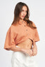 WIDE SLEEVE CROPPED SHIRT - Premium  from Emory Park - Just $50.70! Shop now at Alexi and Gray