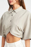 WIDE SLEEVE CROPPED SHIRT - Premium  from Emory Park - Just $50.70! Shop now at Alexi and Gray