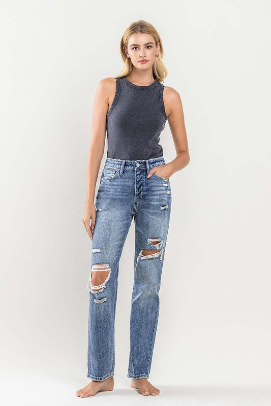 90'S Vintage Slim Straight Jean - Premium  from Flying Monkey - Just $60.92! Shop now at Alexi and Gray