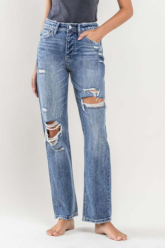 90'S Vintage Slim Straight Jean - Premium  from Flying Monkey - Just $60.92! Shop now at Alexi and Gray