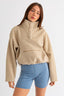 Pocket Detail Boxy Fleece Pullover Sweater - Premium  from LE LIS - Just $43.94! Shop now at Alexi and Gray