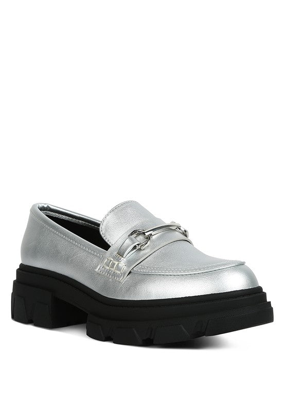 Darlina Metallic Platform Loafers - Premium  from Rag Company - Just $49.86! Shop now at Alexi and Gray
