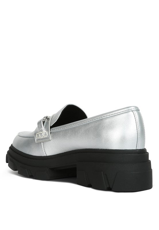 Darlina Metallic Platform Loafers - Premium  from Rag Company - Just $49.86! Shop now at Alexi and Gray