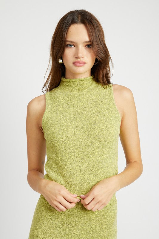 SLEEVELESS TURTLE NECK KNIT TOP - Premium  from Emory Park - Just $40.30! Shop now at Alexi and Gray
