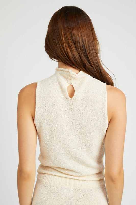 SLEEVELESS TURTLE NECK KNIT TOP - Premium  from Emory Park - Just $40.30! Shop now at Alexi and Gray