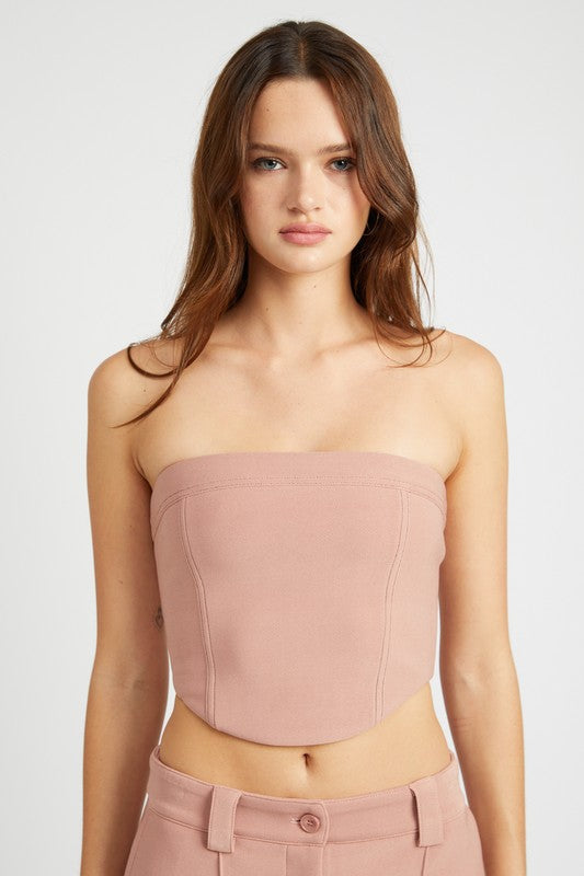 BACK LACE UP TUBE TOP - Premium  from Emory Park - Just $40.30! Shop now at Alexi and Gray