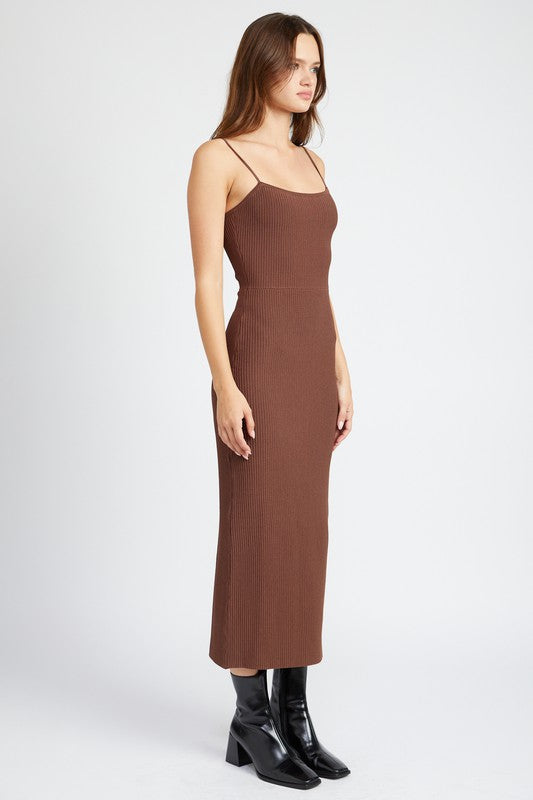 MAXI KNIT RIB DRESS - Premium  from Emory Park - Just $67.60! Shop now at Alexi and Gray