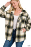 OVERSIZED YARN DYED PLAID LONGLINE SHACKET - Premium  from ZENANA - Just $36.30! Shop now at Alexi and Gray