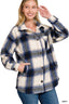 OVERSIZED YARN DYED PLAID LONGLINE SHACKET - Premium  from ZENANA - Just $36.30! Shop now at Alexi and Gray