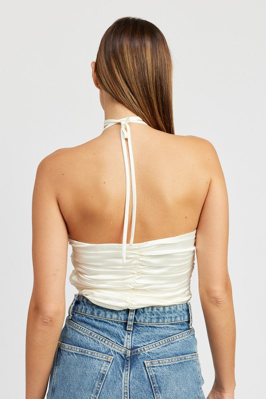 ROSETTE HALTER TUBE TOP - Premium  from Emory Park - Just $49.40! Shop now at Alexi and Gray