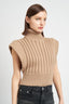 RIBBED TURTLE NECK VEST - Premium  from Emory Park - Just $43.40! Shop now at Alexi and Gray