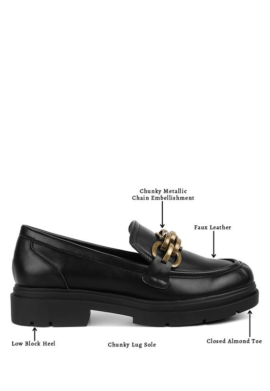 Arthur Faux Leather Chunky Platform Loafers - Premium  from Rag Company - Just $50.38! Shop now at Alexi and Gray