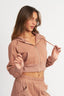 CONTRASTED ZIP UP HOODIE - Premium  from Emory Park - Just $61.10! Shop now at Alexi and Gray